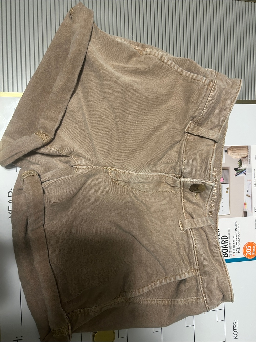 Womens Tan Chino Shorts - Neutral Khaki